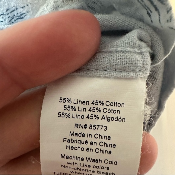 Jack O’Neill Collection costal linen graphic button down pocket shirt - Picture 5 of 5